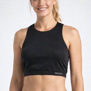 Marmot Women’s Black Athletic Crop Tank Top XL/TG  Activewear